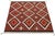Modern Navajo-Inspired Geometric Wool Rug – Handmade in Terracotta and Off-White For Sale - Image 11 of 11