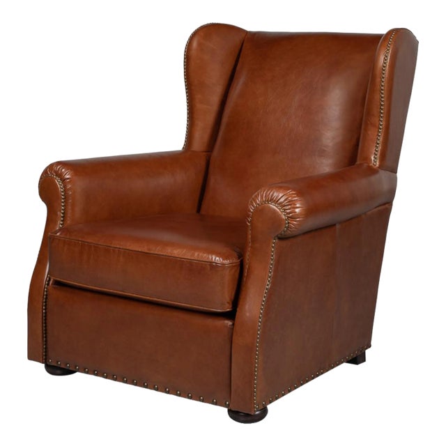 Classic Leather Armchair For Sale