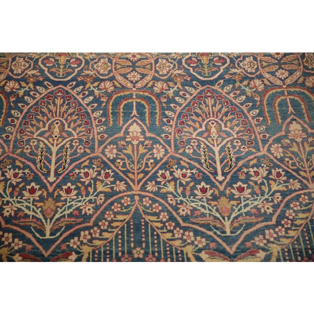 1900 - 1909 Antique Fine Kerman Carpet - 9'6" x 13'8" For Sale - Image 5 of 14
