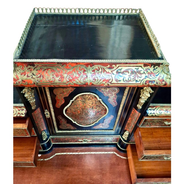 Mid 19th Century A Napoleon III Boulle Inlay “Bonheur Du Jour” Lady’s Desk For Sale - Image 5 of 17