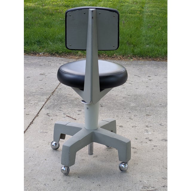 Mid 20th Century Ao Scientific Instruments Small Industrial Art Deco Style Stool For Sale - Image 4 of 6