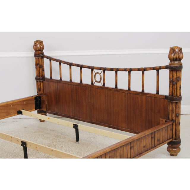 Tommy Bahama Carved Bamboo King Size Bed For Sale - Image 15 of 18