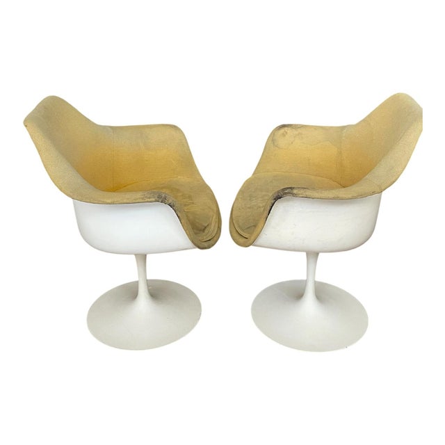 Pair of Original Eero Saarinen “Tulip” Swivel Armchairs for Knoll, c. 1968 An exceptional pair of original Eero Saarinen...