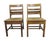 Traditional Pair of Mid 20th Century School Chairs With Woven Seats For Sale - Image 3 of 7