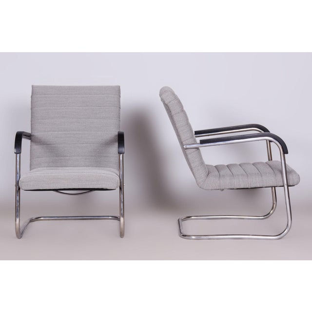 Bauhaus Vintage Bauhaus Lounge Chairs by Anton Lorenz for Mücke Milder, Czechia, 1930s, Set of 2 For Sale - Image 3 of 9