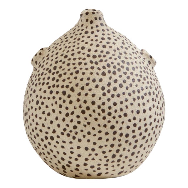The Little Beige Fish Sandstone Vase by Lou Thomas For Sale