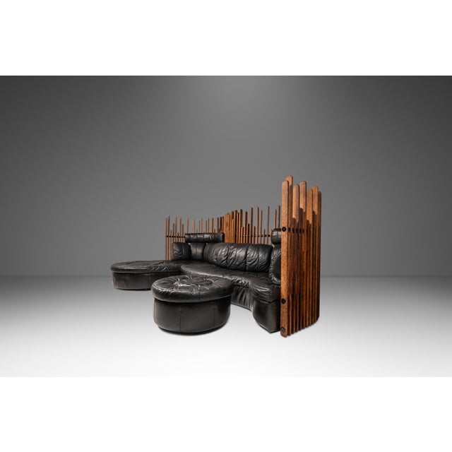 This striking "Isle D'Palm" modular sofa attributed to Pacific Green blends Organic Modern design with luxurious comfort,...