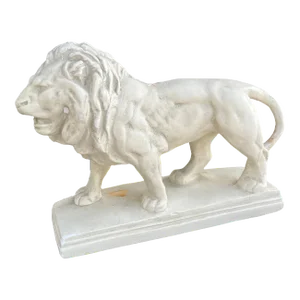 1970s White Lion Figure