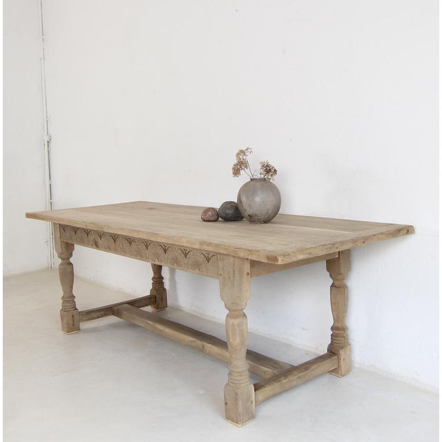 Wood 20th Century Spanish Country Oak Dining Table, 1930s For Sale - Image 7 of 18