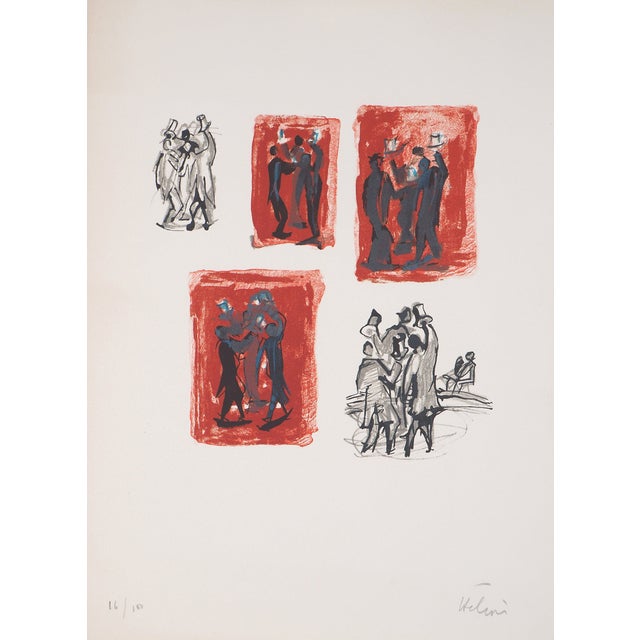 Jean Helion, Evening Amongst Gentlemen, Original Lithograph For Sale