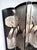 Art Deco Style Six-Panel Silver Leaf Crane Screen, Hong Kong, Circa 1980 For Sale - Image 12 of 18