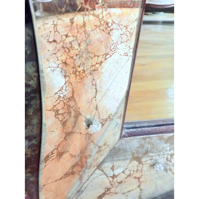 1960s Vintage 1960s Venetian-Style Mirror With Etched Glass and Gold Gilt Frame For Sale - Image 5 of 16