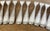 Set of twelve silver plated forks in the Clerment Marot pattern, made in France by Christofle in the 1980's.