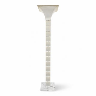 Post-Modern Frosted Lucite Floor Lamp For Sale