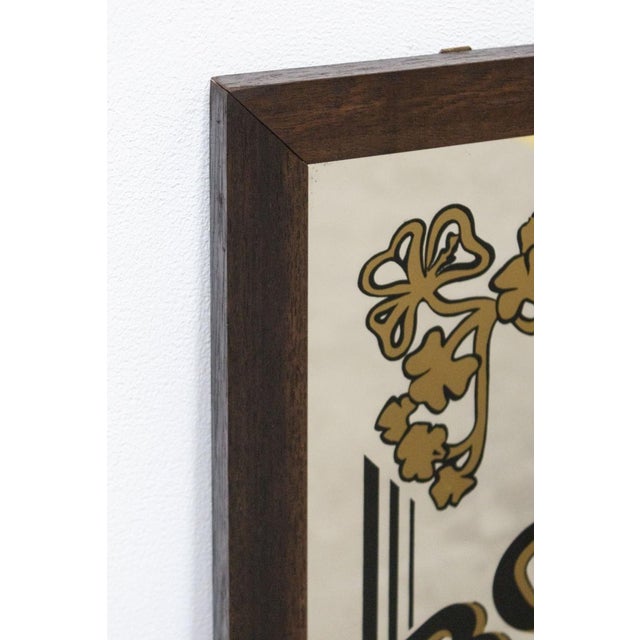 Large Bourbon Street Pub Mirror in Wooden Frame, 1980s For Sale - Image 3 of 6