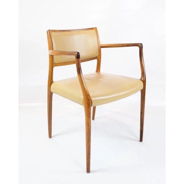 Set of Model 65 Rosewood Armchairs by N.O. Moeller, 1960s For Sale - Image 3 of 10