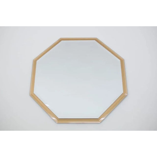 Gold Hollywood Regency 2-Tone Hexagonal Mirror from Schöninger, 1970s For Sale - Image 8 of 8