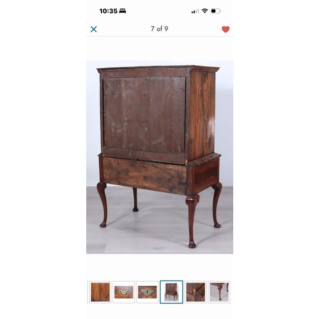 English 18th Century George I Walnut Tallboy Chest-on-Stand, England For Sale - Image 3 of 6