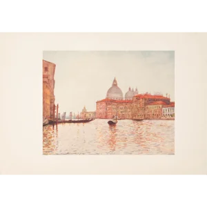 1912 Mortimer Menpes "Grand Canal", Original Full-Color Print of Venice