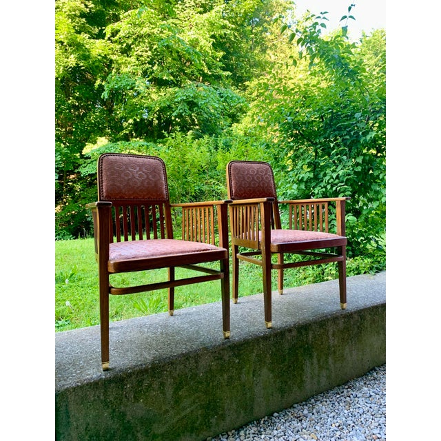 Art Nouveau Vienna Sofa and Armchairs by J.J Kohn for Jacob & Josef Kohn, 1890s, Set of 4 For Sale - Image 12 of 18