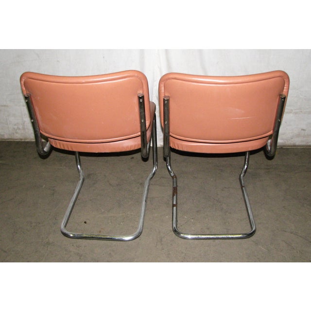 Mid Century Tubular Chrome Frame Thonet Chair-Unsigned For Sale - Image 6 of 7