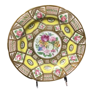 1805 English Coalport Porcelain Plate in the Church Gresley Pattern