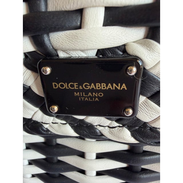 2019 Dolce Fall Dolce & Gabbana Sicily 58 Small Woven Nappa Bag Top Handle Shoulder Bag For Sale - Image 10 of 10