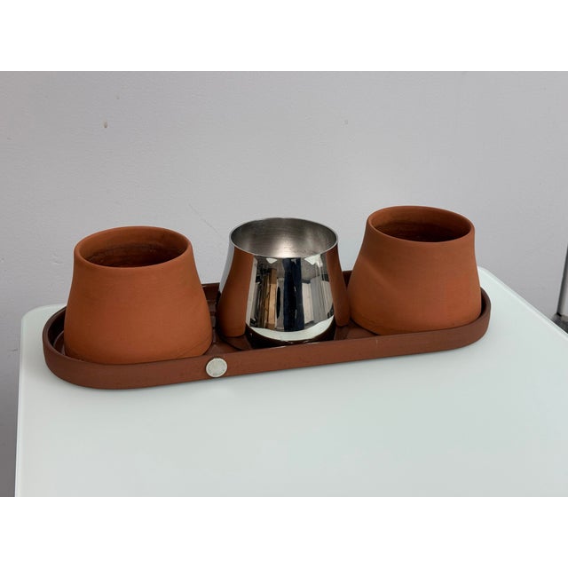 Georg Jensen Georg Jensen Terra Tray + Three Pots Set For Sale - Image 4 of 12