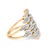 Dazzle and delight with the opulence of this 14K yellow gold cocktail ring, where over 150 natural diamonds, summing up to...