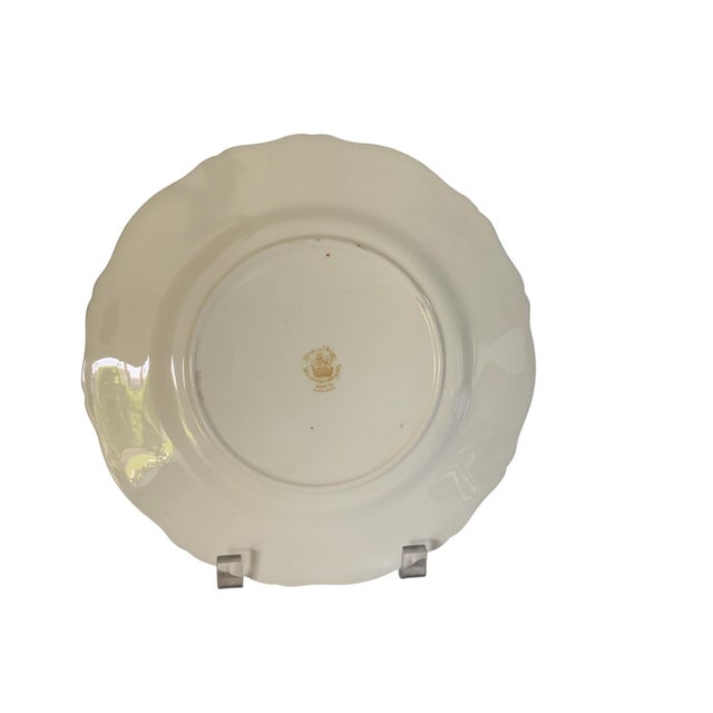 Queen Anne Vintage Hammersley "Queen Anne" Bone China 9" Coupe Luncheon Plate Made in England 1940s-1950s For Sale - Image 3 of 7