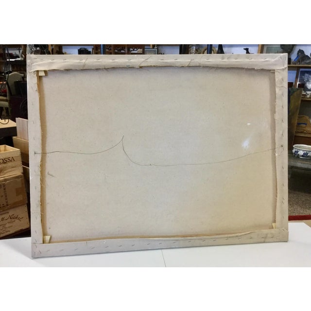 Large 1990’s Original Expressionist Landscape Oil Painting For Sale - Image 11 of 13