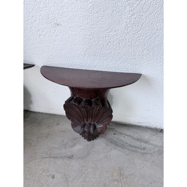 Italian Carved Wall Brackets, 1940s, Set of 2 For Sale - Image 11 of 18