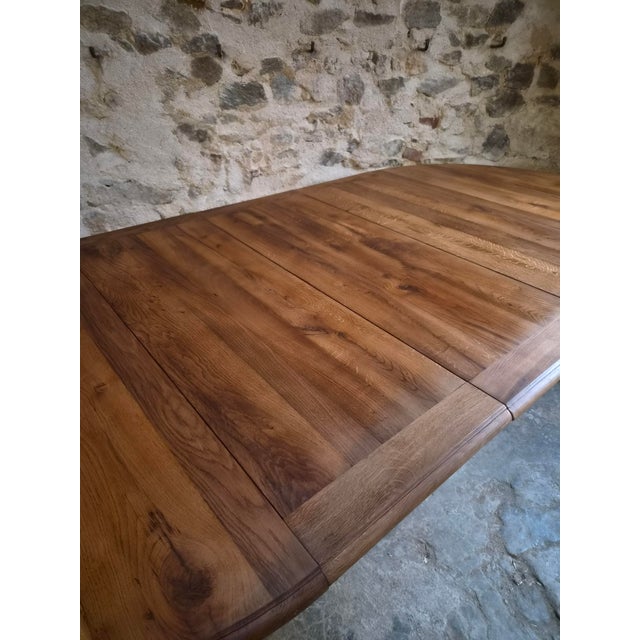 Vintage French Oak Extendable Drop-Leaf Dining Table, 1950s For Sale - Image 6 of 18