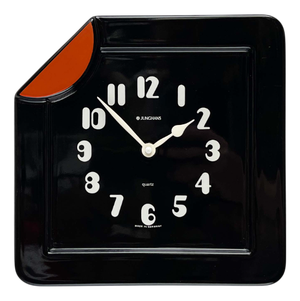 Vintage German Ceramic Wall Clock from Junghans, 1970s