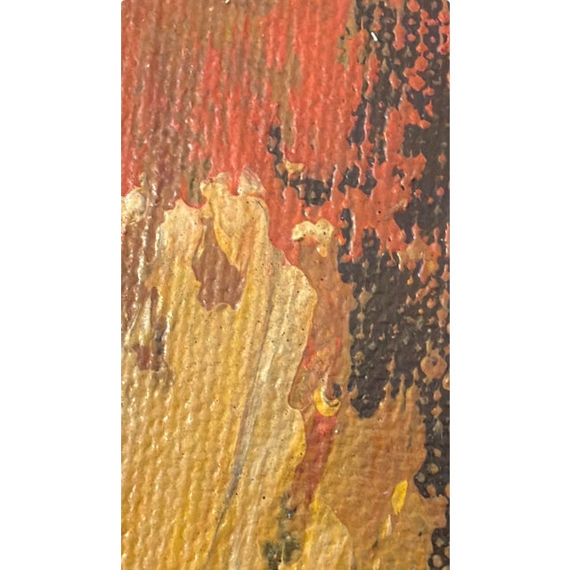 1960s 1960s Mid-Century Modern Abstract Cityscape Painting Signed R. Styles For Sale - Image 5 of 9