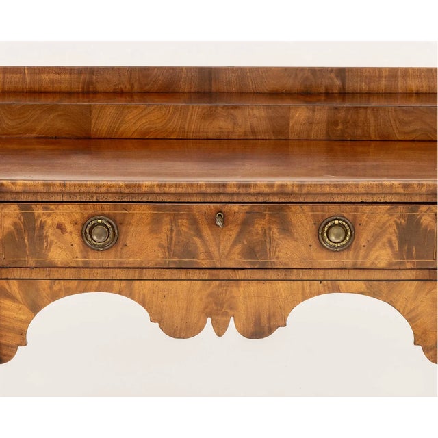 Wood George III Figured Mahogany Bowfront Sideboard With Cellarette Drawers | England, Circa 1800 For Sale - Image 7 of 10