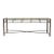 1970s Hollywood Regency Faux Bamboo Bronze Tone Metal Console Sofa Table For Sale