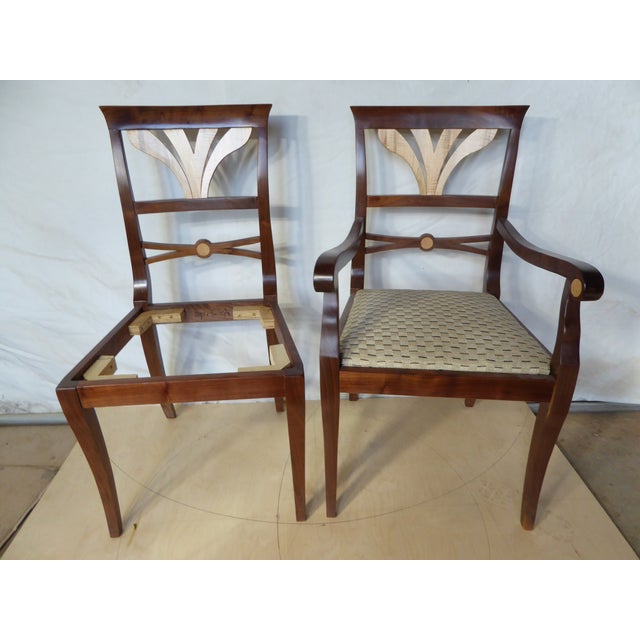 Beige Dining Tbl. In Olive Ash Regal and Rare - With Walnut Embellishments by RichardGentryDesigns For Sale - Image 8 of 12