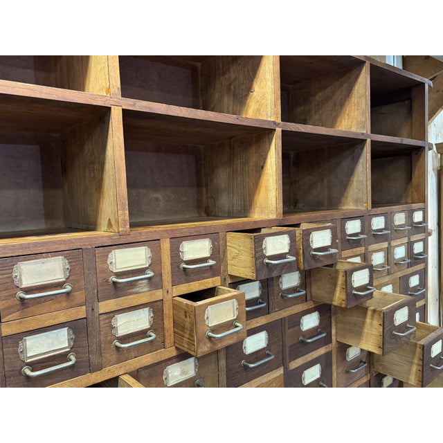Large Seed Merchants Cabinet, 1950s For Sale - Image 14 of 18