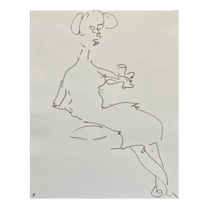 1960s Frank Wallace Mod Centaur Modern Figure Drawing