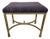 Vintage Italian Regency Brass Labarge Ottoman Footstool Vanity Bench Harden For Sale
