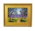 French Country Impressionist Lavender Floral Landscape Oil Painting Including the Antiqued Gold Wood Frame For Sale - Image 3 of 7