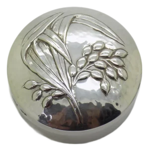 Vintage Italian Handmade Genuine Silver Hammered Large Pill Snuff Trinket Box, Brandimarte Brand