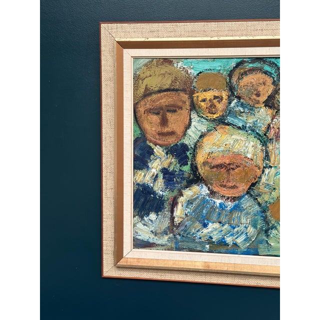 Mid-Century Modern Gösta Falck, Sitting Child, 1960s, Oil on Canvas, Framed For Sale - Image 3 of 18