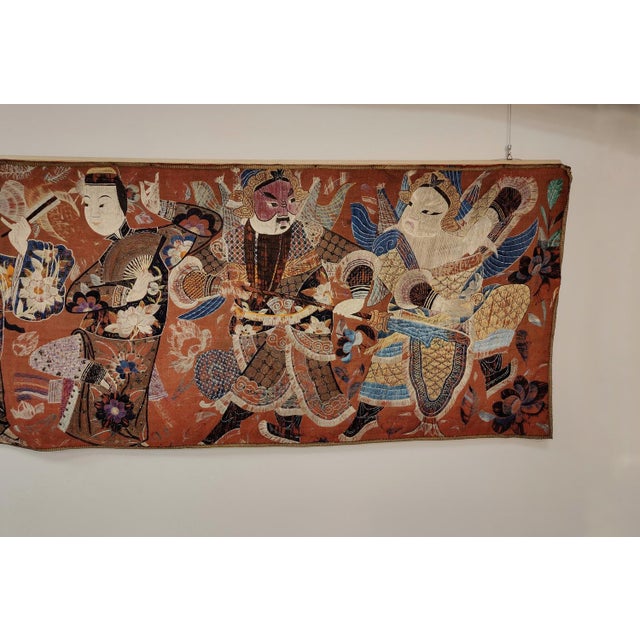 Chinese Tapestry Embroidered in Silk, 1890-1910 For Sale - Image 4 of 18