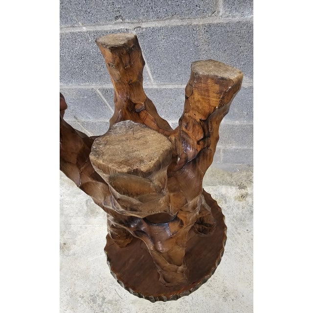 Wood Mid-Century Japanese Free Form Stool / Stand For Sale - Image 7 of 7