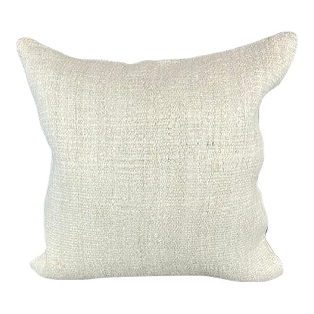20 x 20 Hemp Pillow Turkish Cushion Natural Grayish White Pillow Cushion Cover For Sale