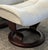 Mid 20th Century Scandinavian Ekornes Stressless Lounge Chair and Ottoman in White Leather & Rosewood For Sale - Image 12 of 18