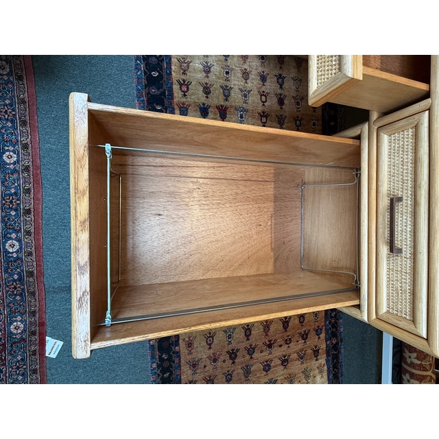 Bielecky Brothers Rattan Desk With Filing Drawers For Sale - Image 11 of 14