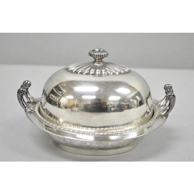 Antique Victorian Middletown Plate Co Silver Plated Fancy Covered Butter Dish For Sale - Image 14 of 14